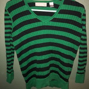 Green and black sweater